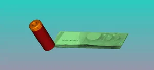 Money Bead / Geldperle d6=mm, D16=mm, H43=mm