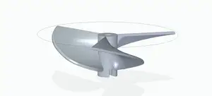 RC Boat Propeller 3 Blade d=4mm D=65mm P=50mm DriveDog