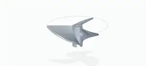RC Boat Propeller 3 Blade d=4mm D=55mm P=50mm DriveDog