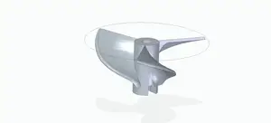 RC Boat Propeller 3 Blade d=4mm D=45mm P=50mm DriveDog