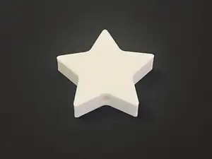 Five Pointed Star Bead (rounded) - 5cm