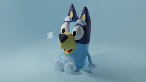 Bluey Sitting, and Standing and Waving Models