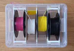 Samla 22L - All-in-One - Compact Drybox, Silica gel container, MMU2 buffer, Storage, Auto-Rewind for 4 standard filament spools