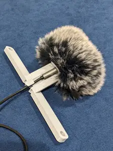 License plate microphone mount for better car video sound