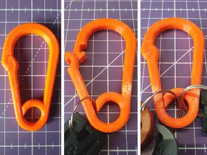 V2 Partitioned Carabiner + lock hook (more stiff)