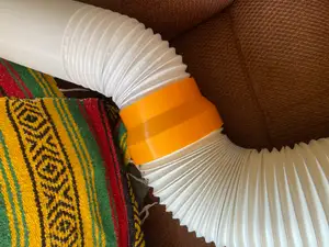 5" to 5.9" air conditioner exhaust hose connector