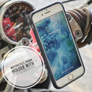 MOTORCYCLE PHONE HOLDER 22MM & 25MM - WITH LOCKING MECHANISM