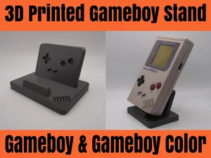 Retro Gameboy 3D-Printed Stand: Display for Classic & Color Models - Vintage Gaming Collectible Accessory