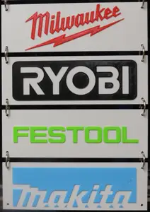 Tool Logos #5 (Milwaukee, Ryobi, Festool, Makita)