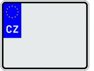 Registrační značka motocykl, prázdná s EU hvězdičkami