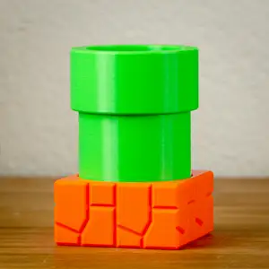 Base with hole for Real Scale Super Mario Bros Pipe to use as planter