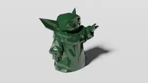 Low Poly Grogu (Baby Yoda) (No Supports) (FIXED)
