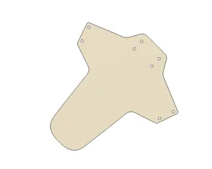 Swept-back MTB Mudguard