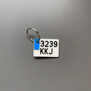 License Plate Keyring for Motorcycles