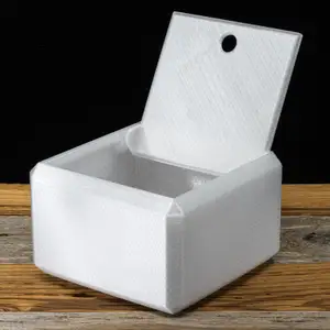 Sturdy Box with Lid and Thick Walls for Transparent Filament