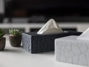 Tissue Box Cover #1 - curved Stone Pattern