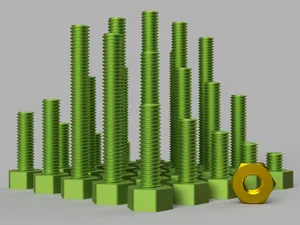 M3 Hex Bolts (Hex head) and nut 2mm-27mm