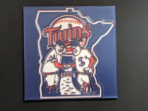 Minnesota Twins Baseball Minnie and Paul Logo Coaster