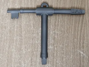 "Radaramp" British Rail Ramp T-key (Carriage Key) / Radar Toilet Key combo.