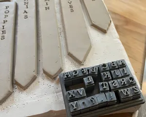 Alphabet Stamps for Clay Stamping