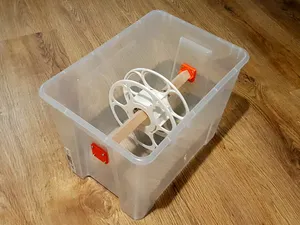 Dry filament box universal axis holder with drilling template