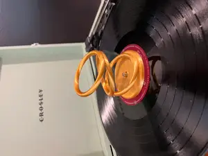 Rotating Rings Optical Illusion for Record Players