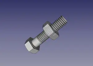 3D printable M5 Hex Screw and Nut