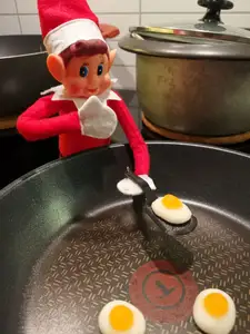 Elf on the shelf kitchen spatula