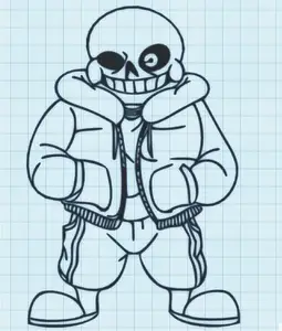 SANS SKELETON - UNDERTALE - WALL ART
