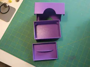 Small storage box with lid and tray