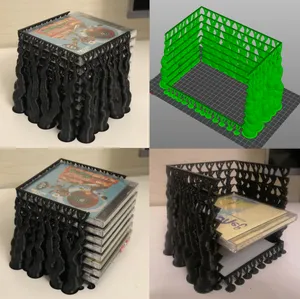 Organic rack for discs (1 to 12 slots) CD, Nintendo switch, PS4, Xbox 360, Xbox ONE