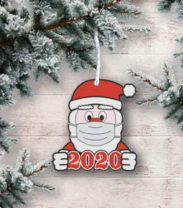 Santa face mask ornament