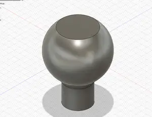 ROUND SHIFT KNOB FLAT TOP M8X1.25 THREAD