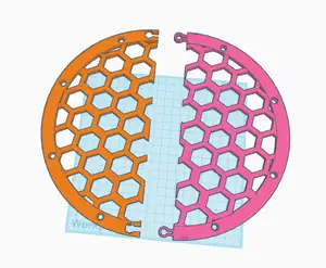 10" Subwoofer Grill *2 part design available* "Still work in progress (Haven't printed or tested yet!!!)"