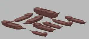 FIXED: Sailing Ship Hull Models for Gaming and Model Making