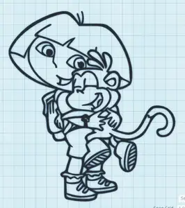 DORA HUGGING BOOT (MONKEY) - WALL ART