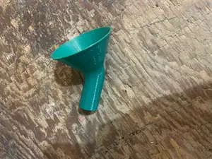 Angled Funnel for adding Lawn Mower Oil
