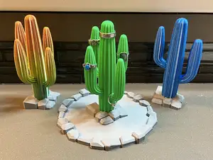 Saguaro Cactus with Rocky Base