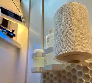 Upright Half Paper Towel Roll Holder for Honeycomb HSW Storage Wall.