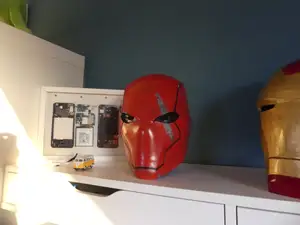 Red hood helmet cut for Ender 3