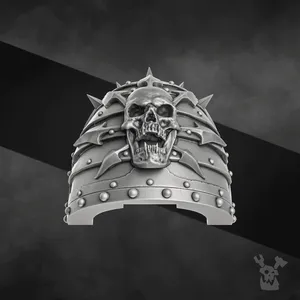 Skull with Spikes Shoulder Pads