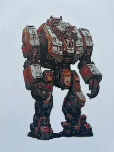 Cel-Shaded Titan Mech Filament Painting