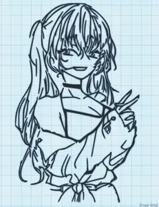 PINK ANIME GIRL - WALL ART