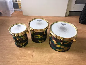 3d Drums: Camouflage Concert-Toms 6" 8" 10" - Multicolour Print