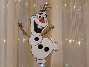 Window decoration Olaf - 3D printed "stained glass"