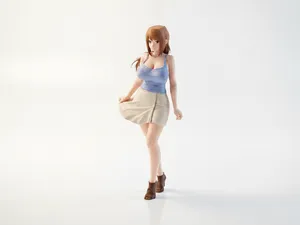 Anime Girl Figurine Manga Character 3D Printable