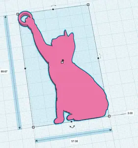 Keychain cat air ball (porte clé)