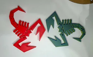 Print-in-Place Flexi Abarth Scorpion (with hole for magnet!)