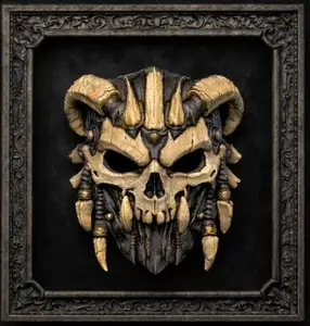 Mask Series Vol.1 – Bone Shaman (Framed Wall Mask)