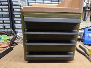 Long Handled Drawers -ONLY- for the 3D Printer Spare Parts Storage Cabinet Gen 1.x by @BDCC